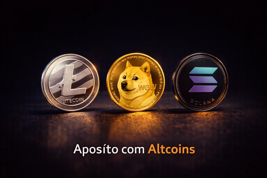 Apostas com Dogecoin, Litecoin e altcoins