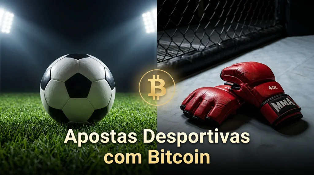 Apostas esportivas com Bitcoin em futebol e MMA