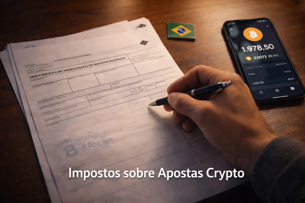 Impostos sobre apostas com criptomoedas no Brasil